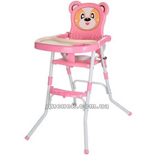 Стульчик 113-8 для кормления, розовый